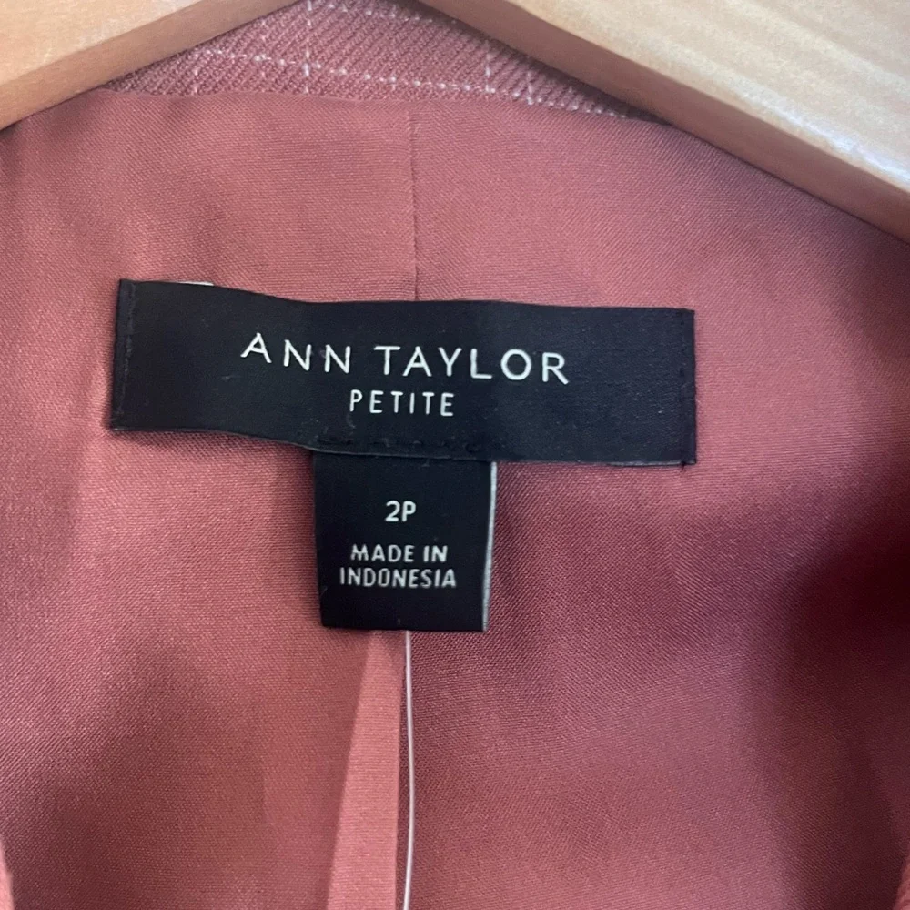 [NEW!] ANN TAYLOR Long One Button Bi-Stretch Suiting Blazer in Rose Pink: 2P - Picture 9 of 9